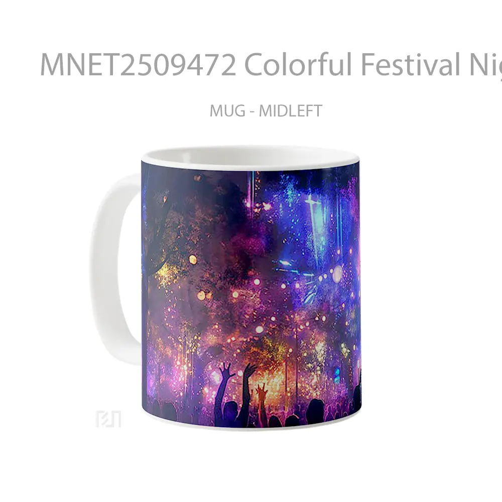Colorful Festival Night Party Mug MNET2509472 - All-side / Desain