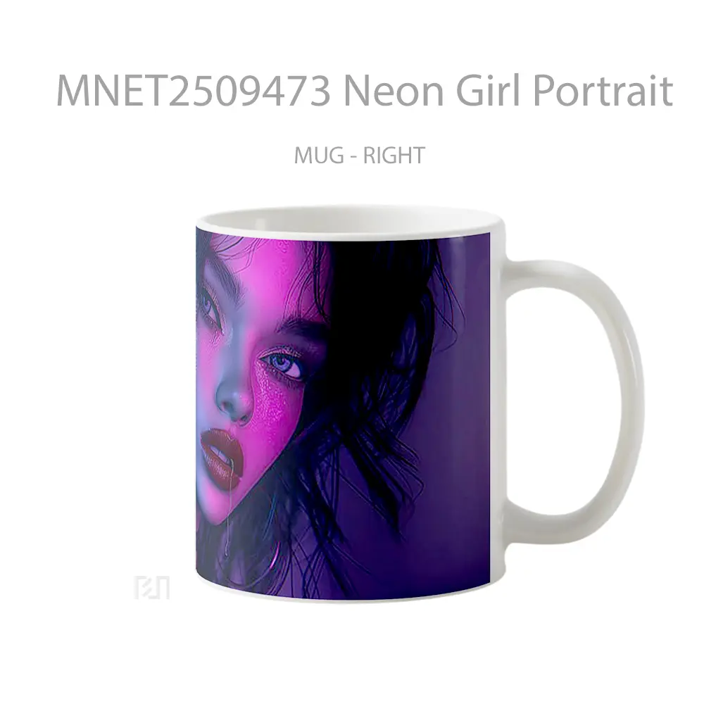 Neon Girl Portrait Mug MNET2509473