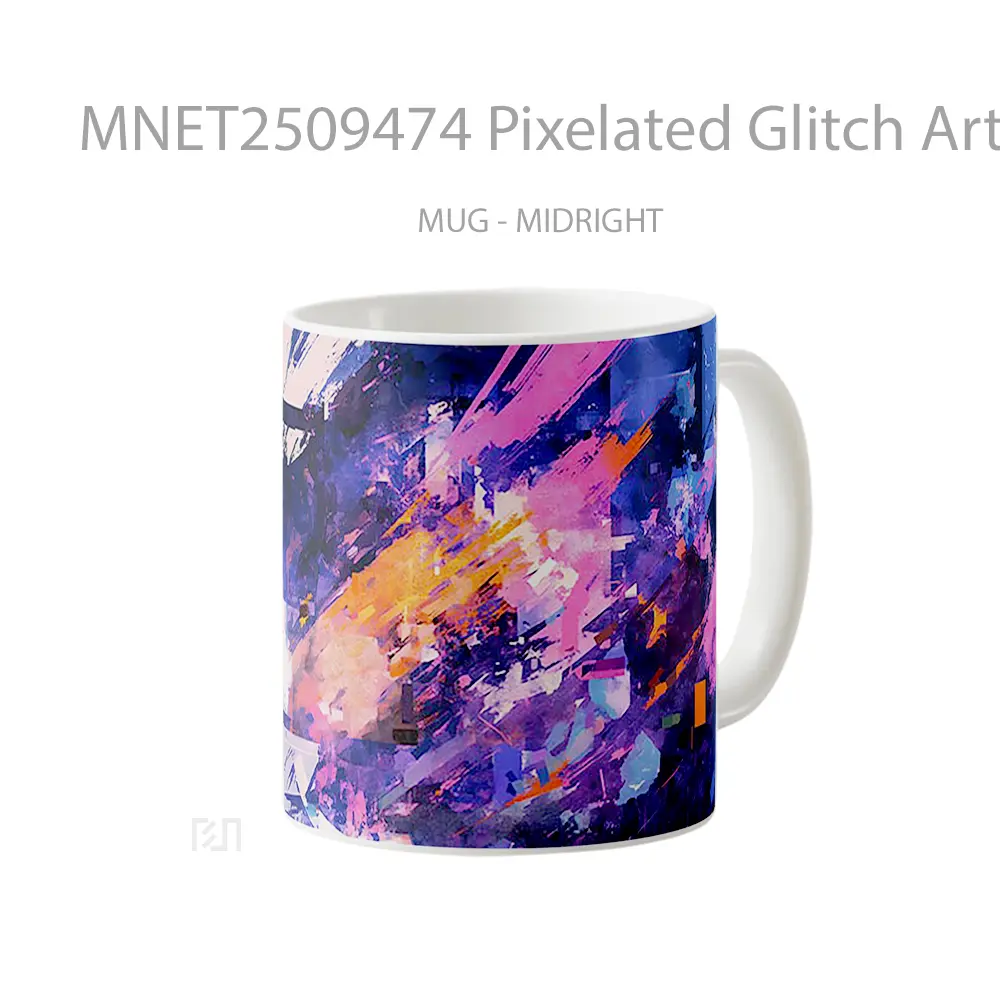 Pixelated Glitch Art Mug MNET2509474 - All-side / Desain
