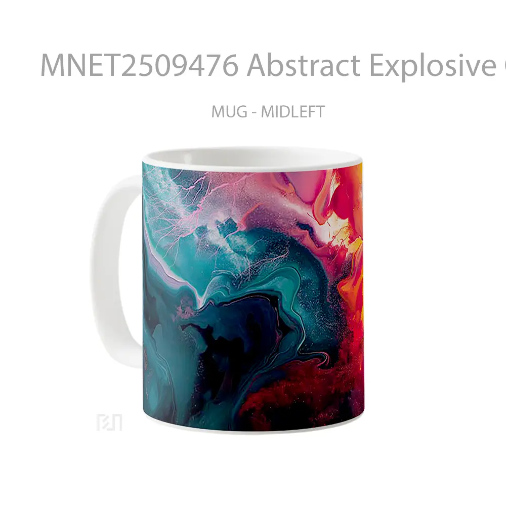 Abstract Explosive Colors Mug MNET2509476 - All-side / Desain