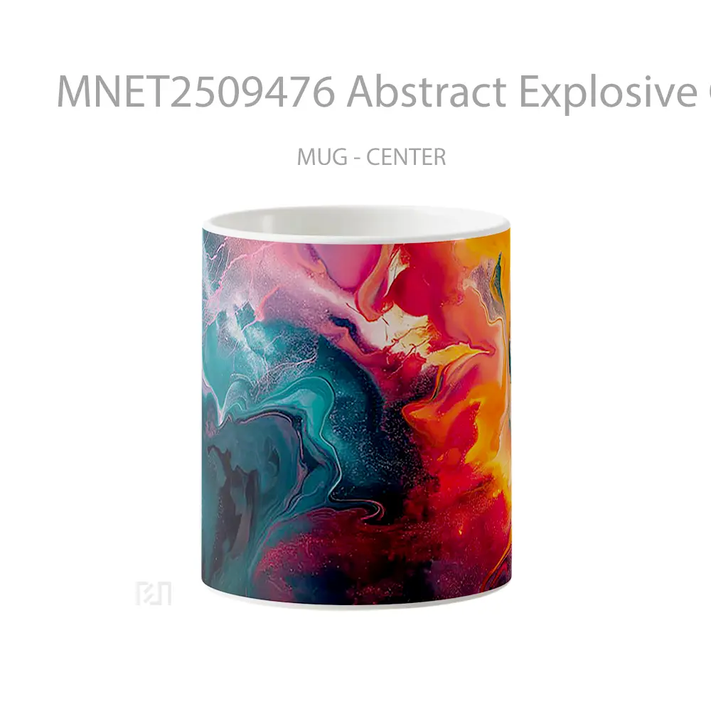 Abstract Explosive Colors Mug MNET2509476 - All-side / Desain