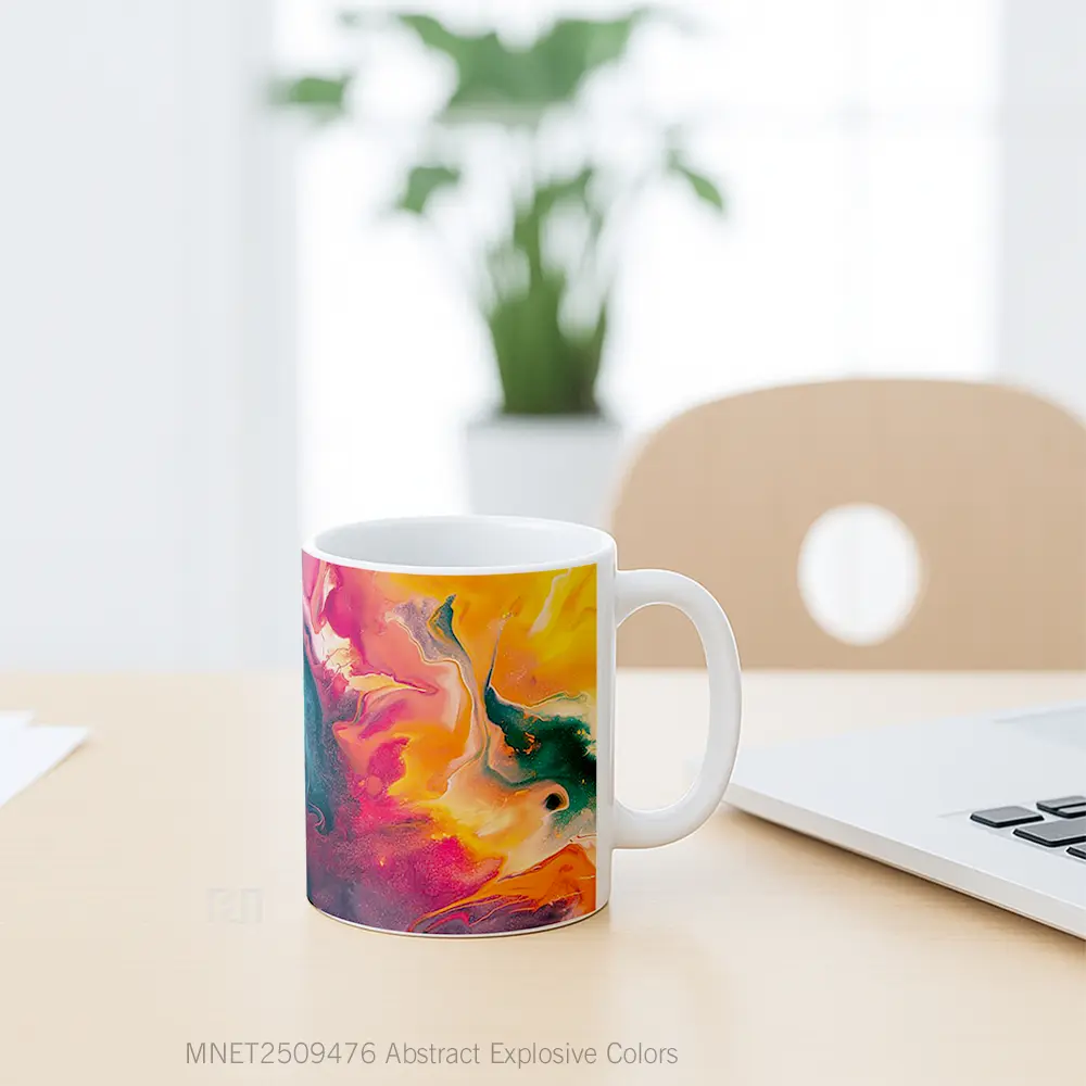 Abstract Explosive Colors Mug MNET2509476 - All-side / Desain