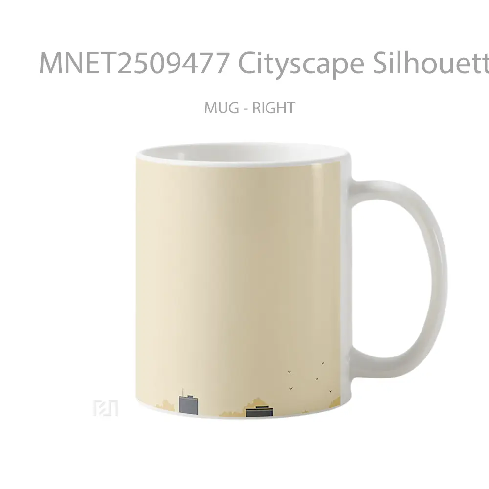 Cityscape Silhouette Sunset Mug MNET2509477