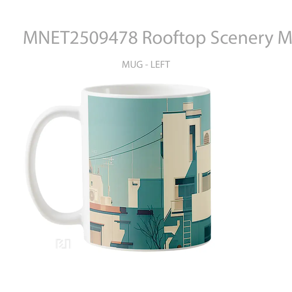 Rooftop Scenery Minimalist Mug MNET2509478 - All-side / Desain