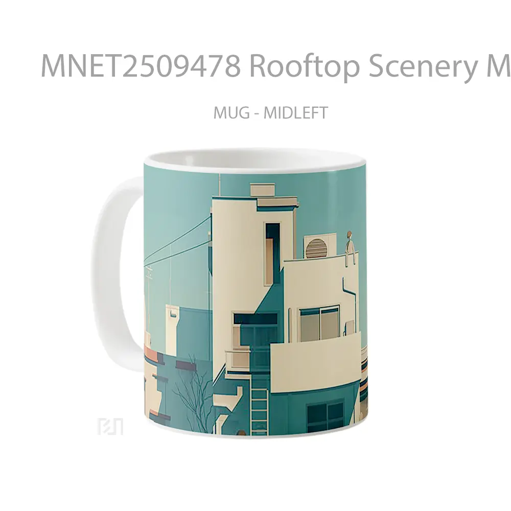 Rooftop Scenery Minimalist Mug MNET2509478 - All-side / Desain