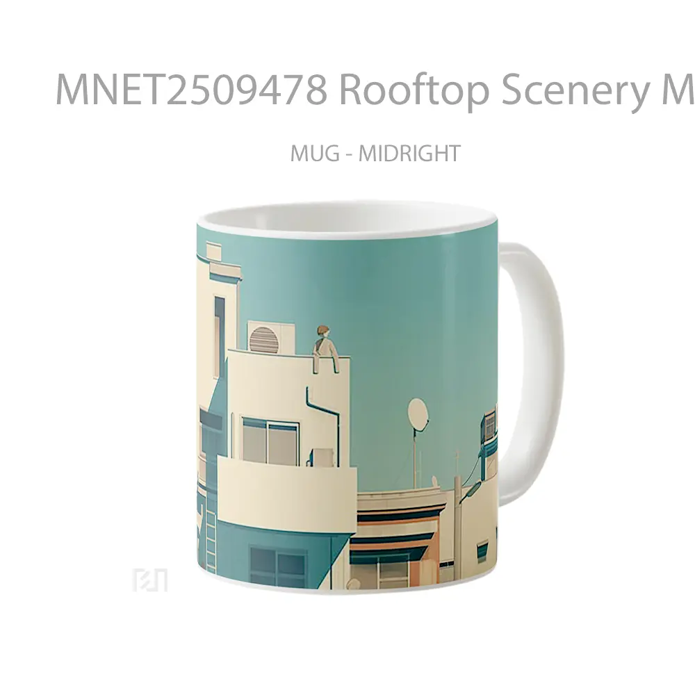 Rooftop Scenery Minimalist Mug MNET2509478 - All-side / Desain