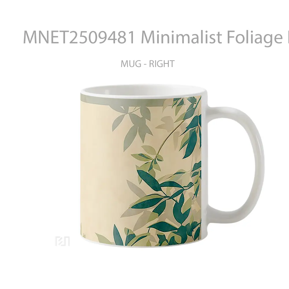 Minimalist Foliage Leaves Frame Mug MNET2509481