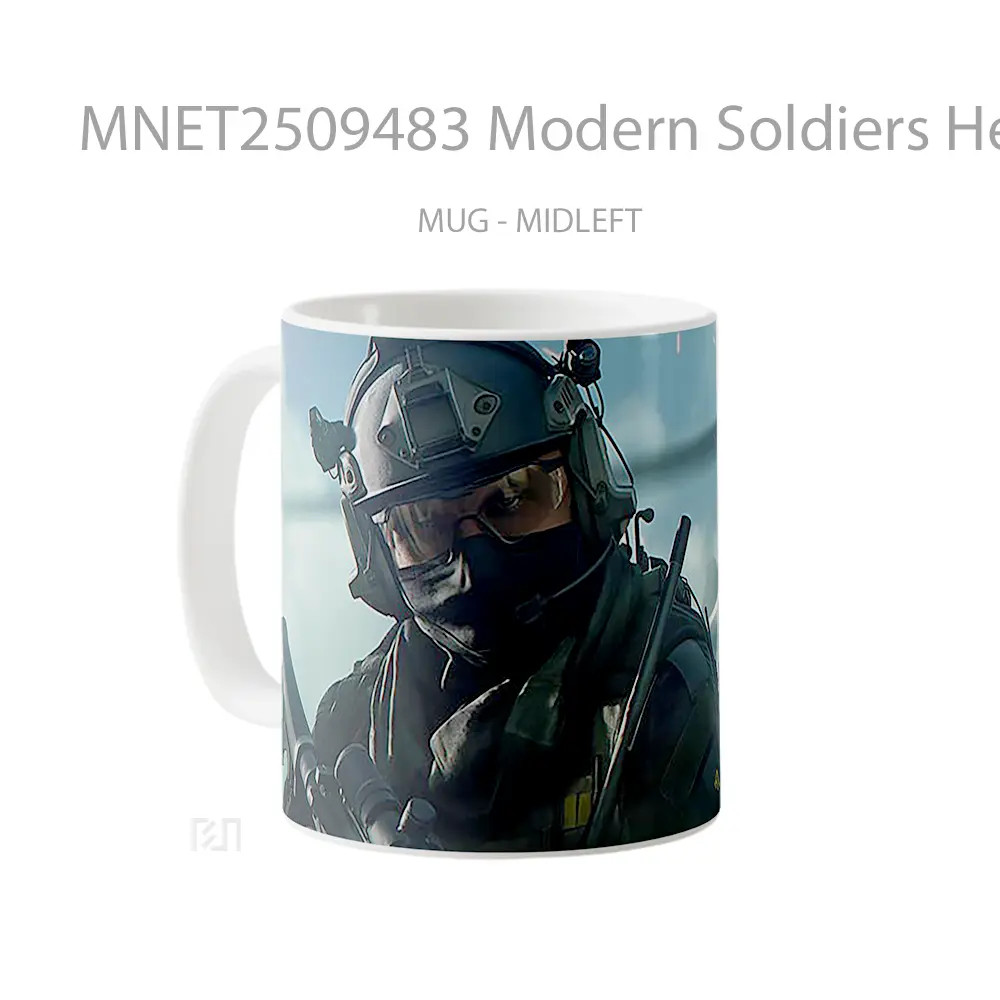 Modern Soldiers Helicopter Action Scene Mug MNET2509483 - All-side / Desain
