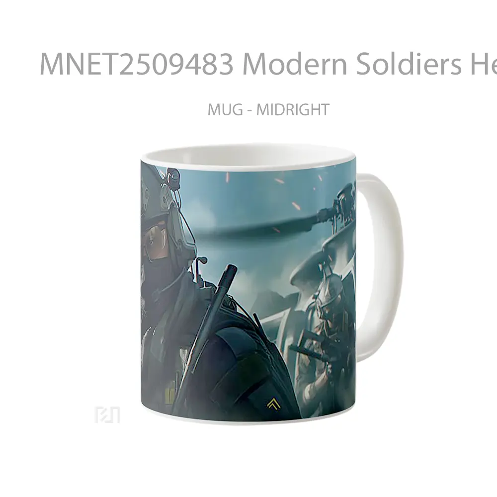 Modern Soldiers Helicopter Action Scene Mug MNET2509483 - All-side / Desain