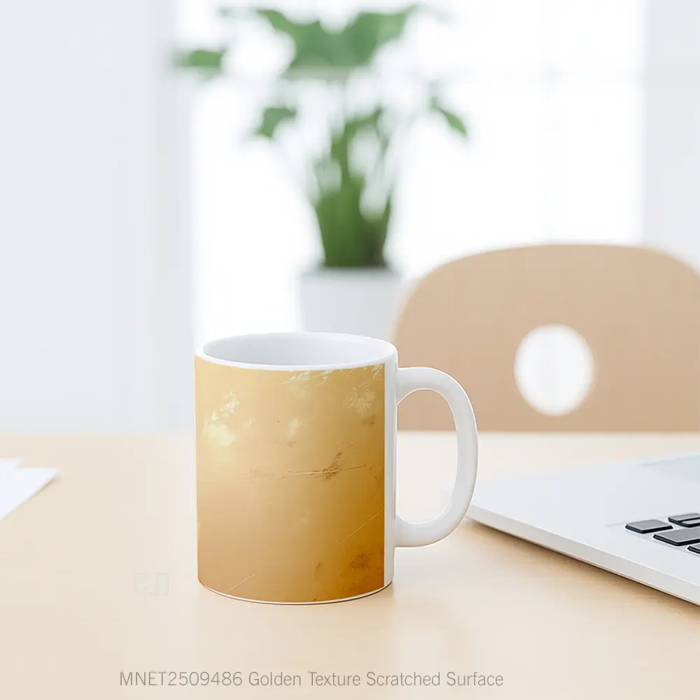 Golden Texture Scratched Surface Mug MNET2509486 - All-side / Desain