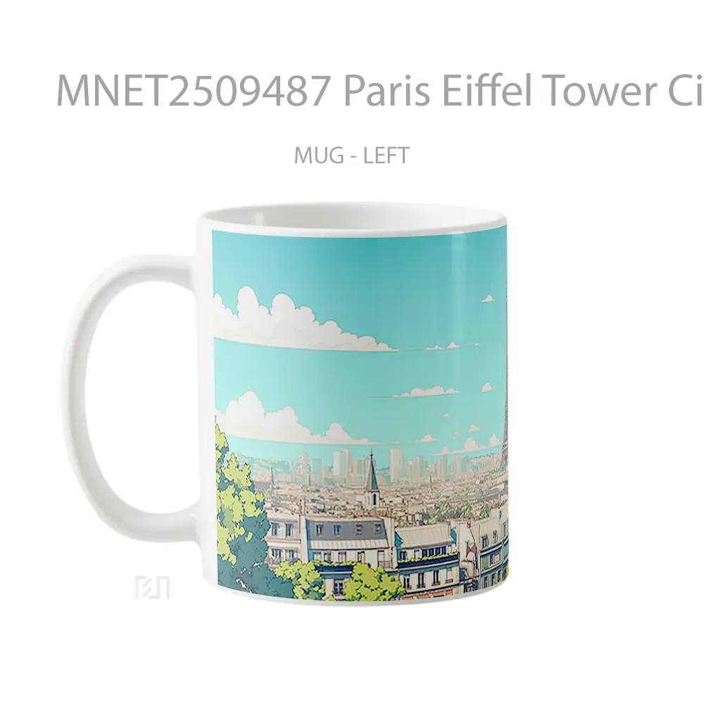 Paris Eiffel Tower Cityscape Mug MNET2509487 - All-side / Desain