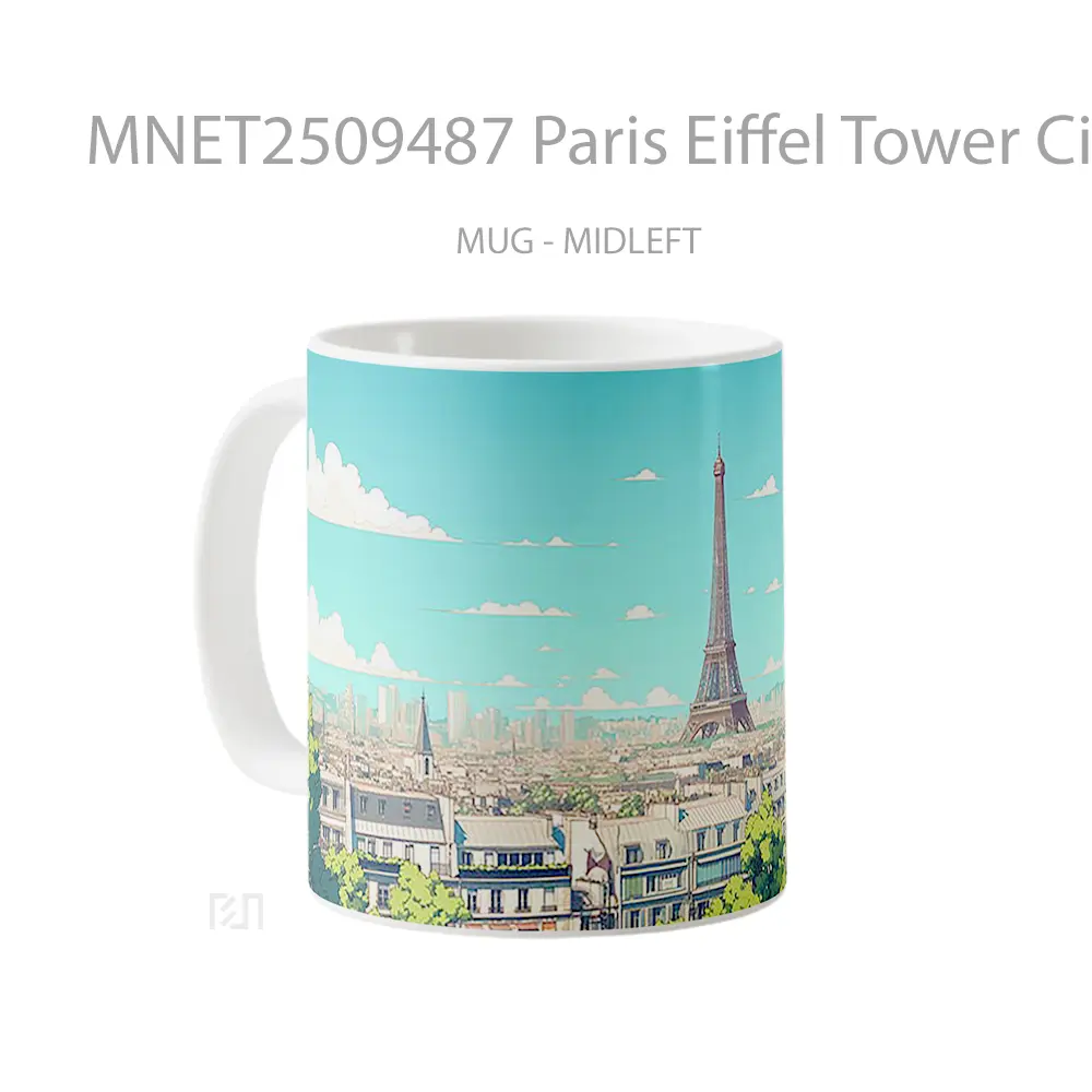 Paris Eiffel Tower Cityscape Mug MNET2509487 - All-side / Desain