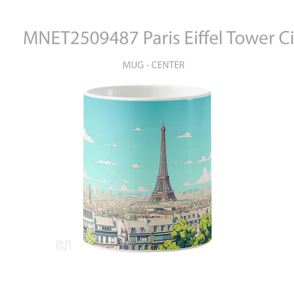 Paris Eiffel Tower Cityscape Mug MNET2509487 - All-side / Desain