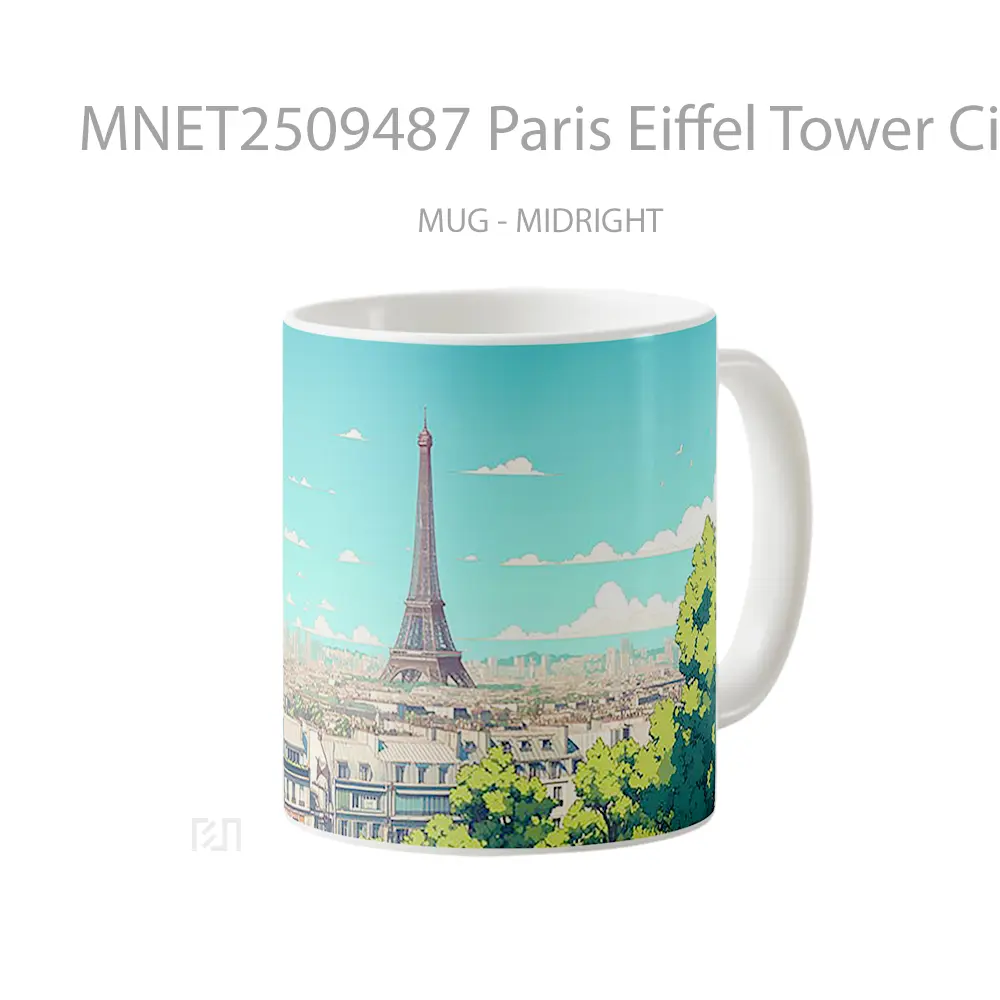 Paris Eiffel Tower Cityscape Mug MNET2509487 - All-side / Desain