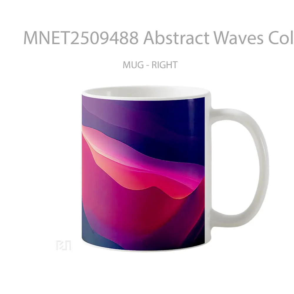 Abstract Waves Colorful Mug MNET2509488