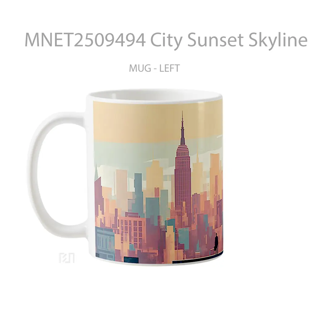 City Sunset Skyline Mug MNET2509494 - All-side / Desain