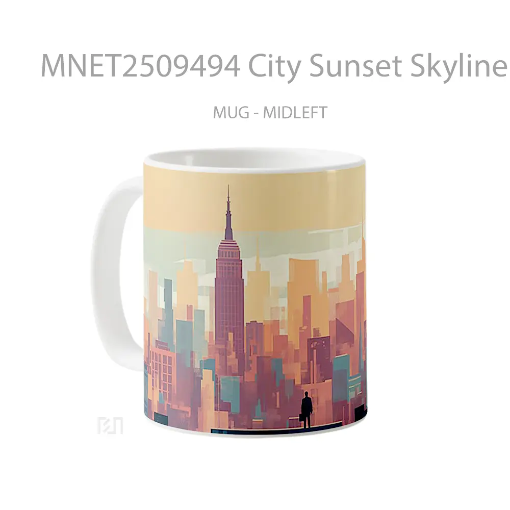 City Sunset Skyline Mug MNET2509494 - All-side / Desain