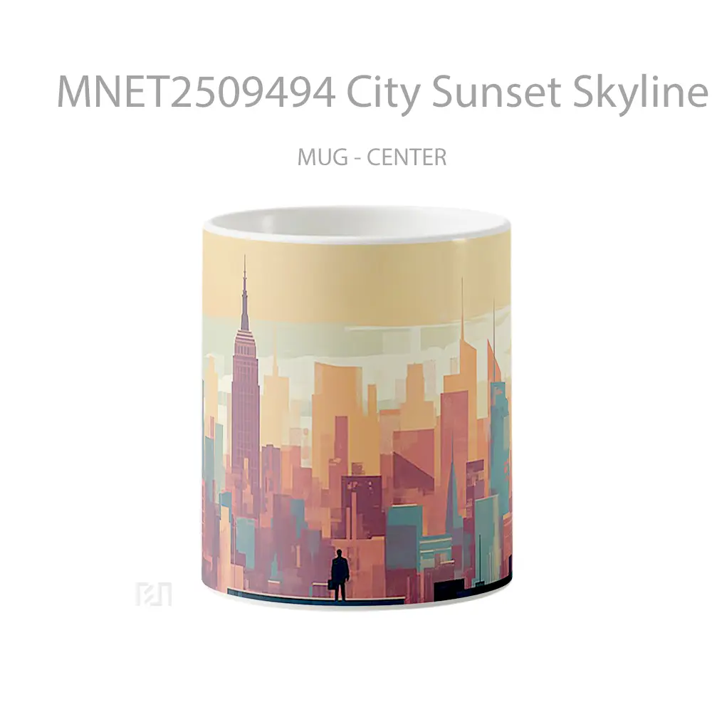 City Sunset Skyline Mug MNET2509494 - All-side / Desain