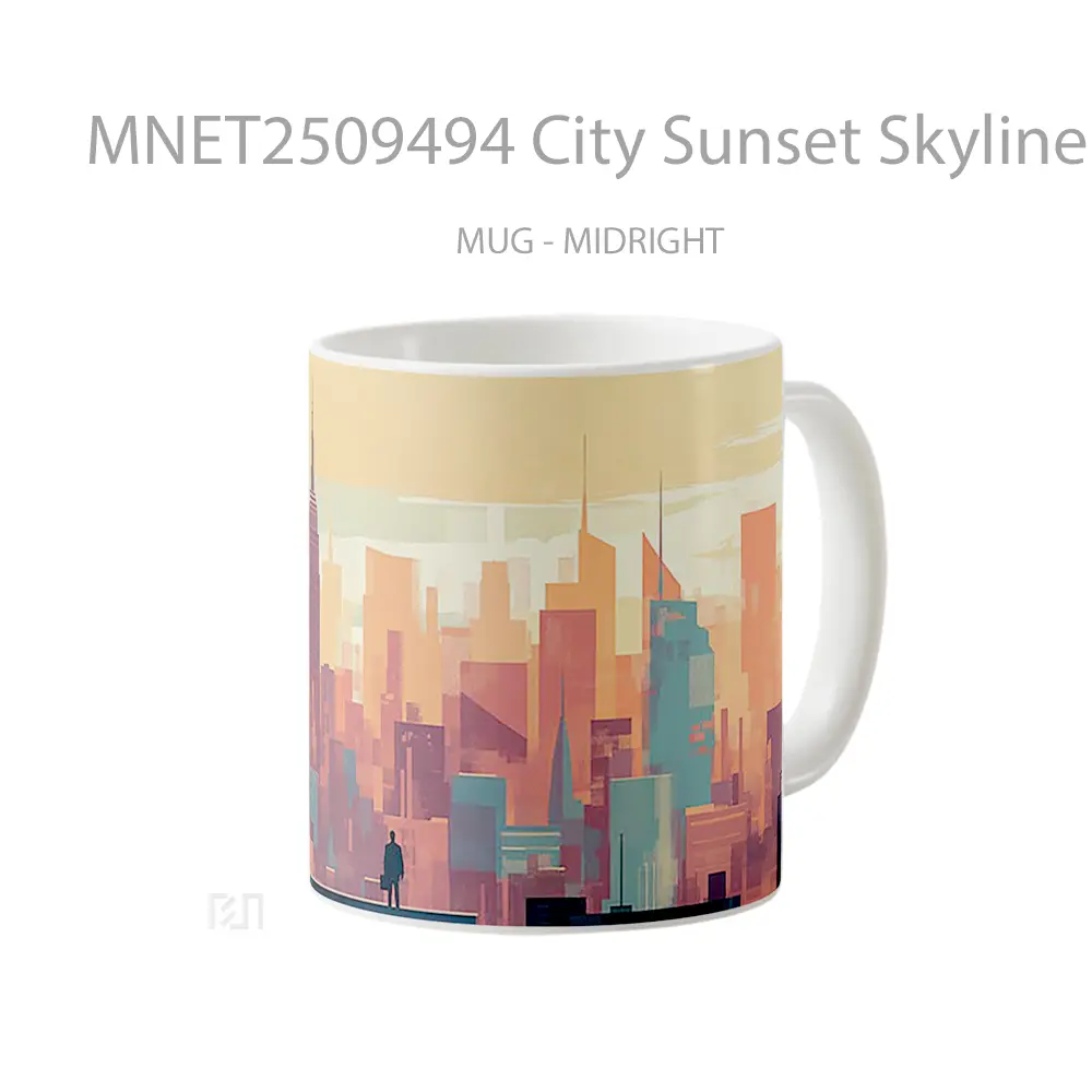 City Sunset Skyline Mug MNET2509494 - All-side / Desain