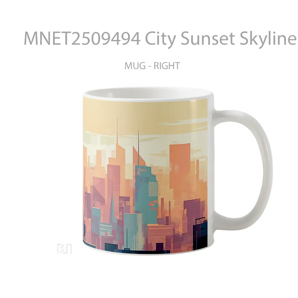 City Sunset Skyline Mug MNET2509494