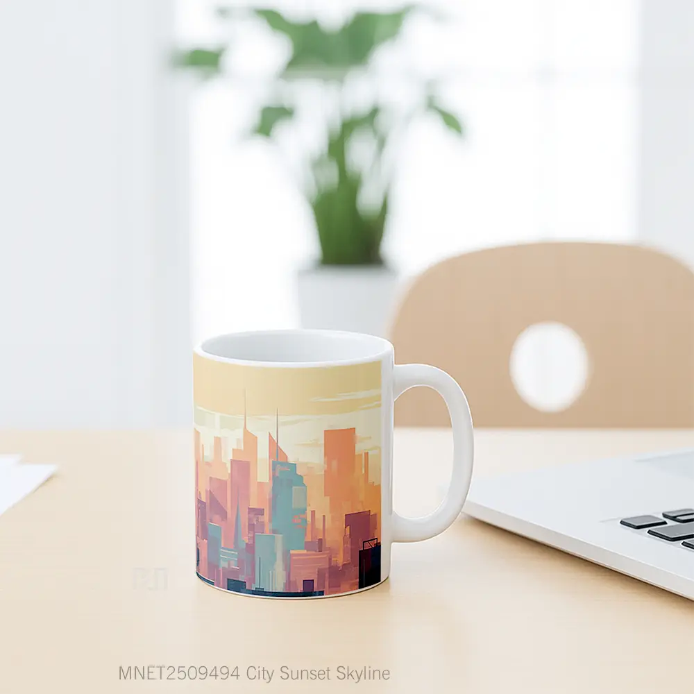 City Sunset Skyline Mug MNET2509494 - All-side / Desain