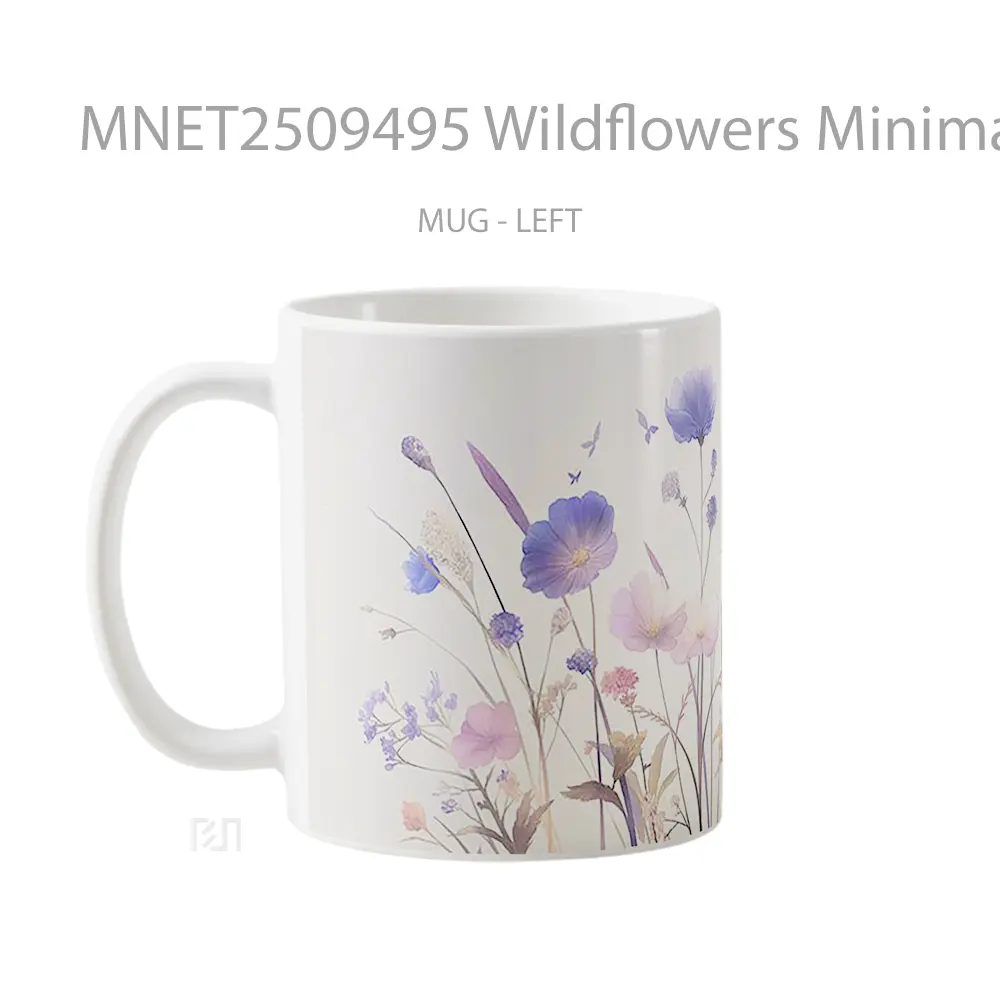 Wildflowers Minimalist Art Mug MNET2509495 - All-side / Desain