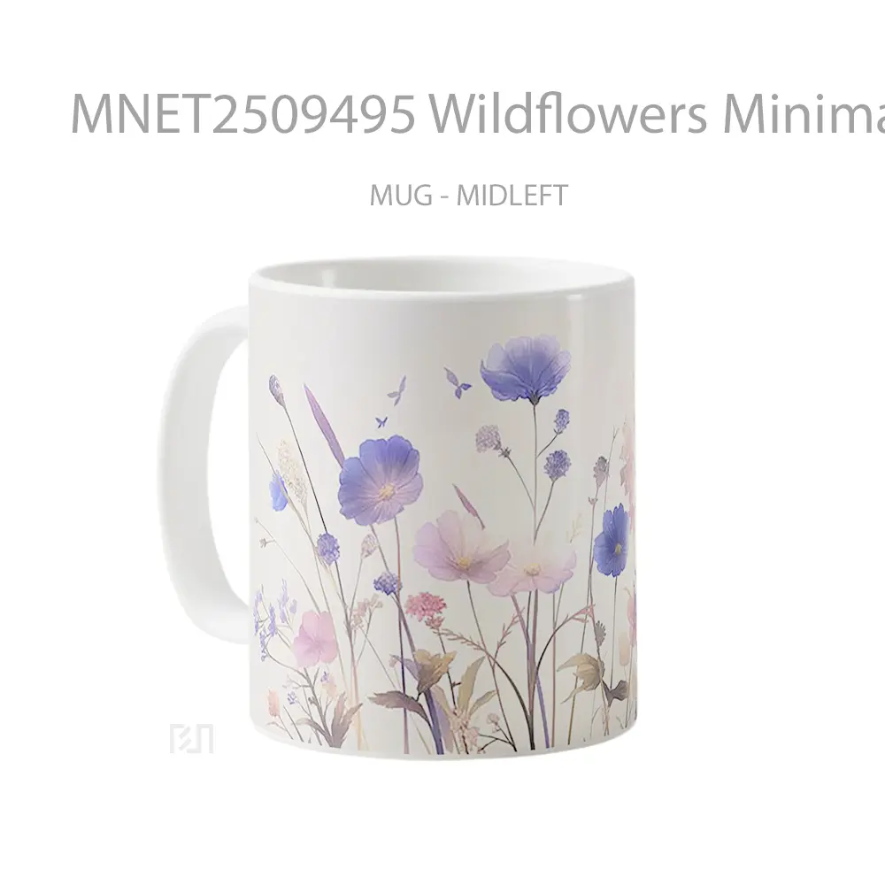 Wildflowers Minimalist Art Mug MNET2509495 - All-side / Desain