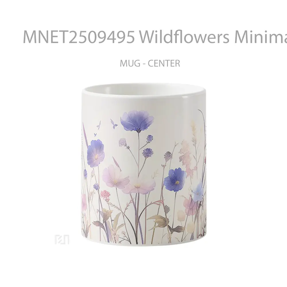 Wildflowers Minimalist Art Mug MNET2509495 - All-side / Desain