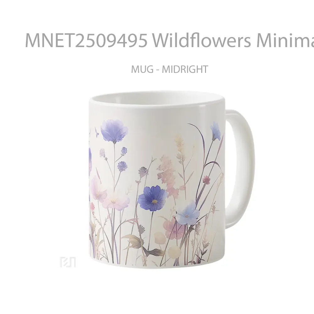Wildflowers Minimalist Art Mug MNET2509495 - All-side / Desain