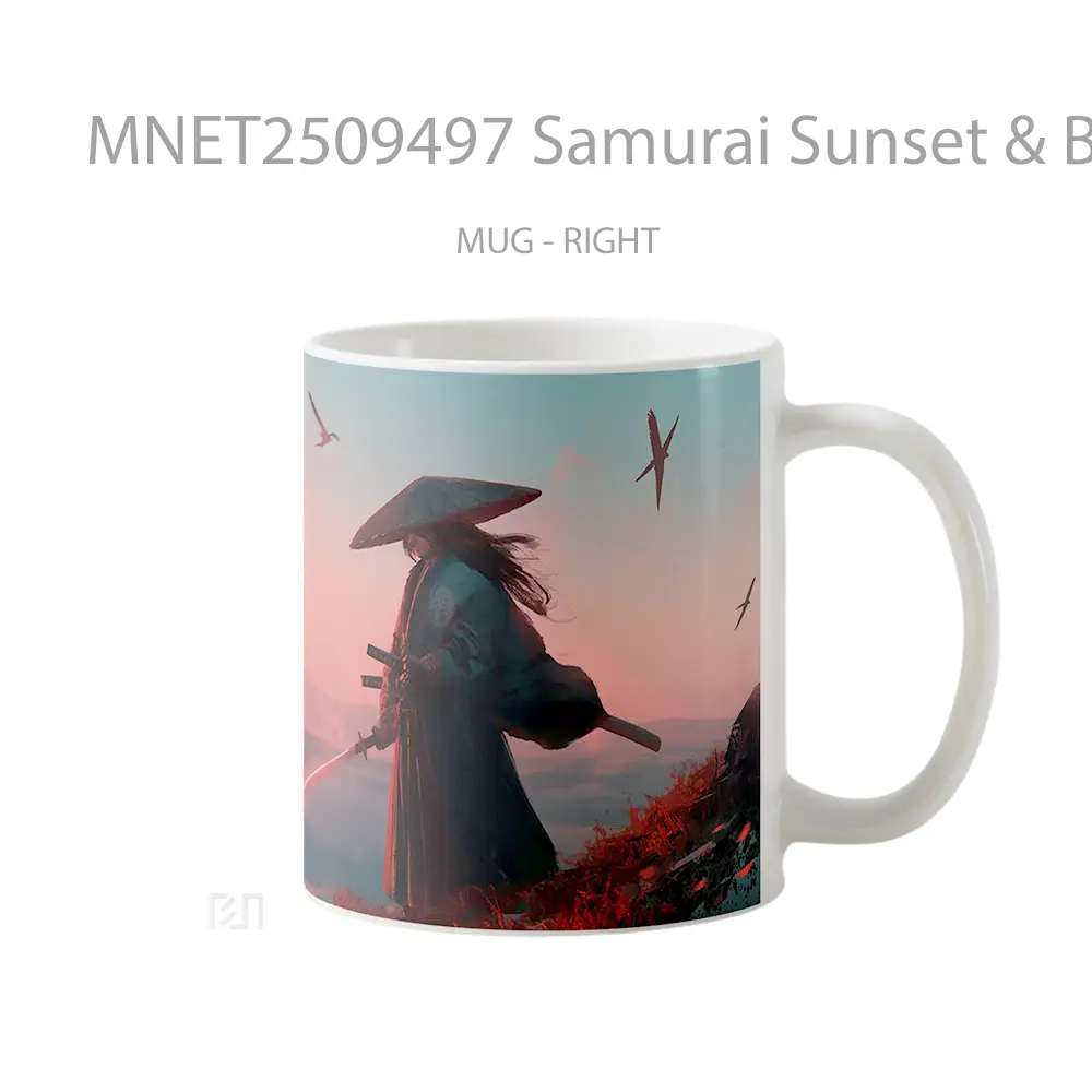 Samurai Sunset & Birds Mug MNET2509497