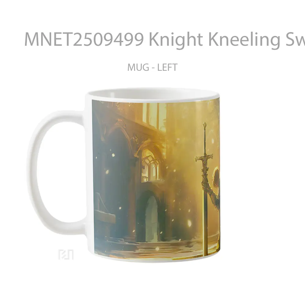 Knight Kneeling Sword Light Mug MNET2509499 - All-side / Desain