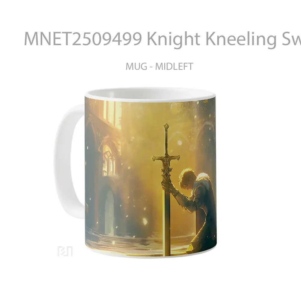 Knight Kneeling Sword Light Mug MNET2509499 - All-side / Desain