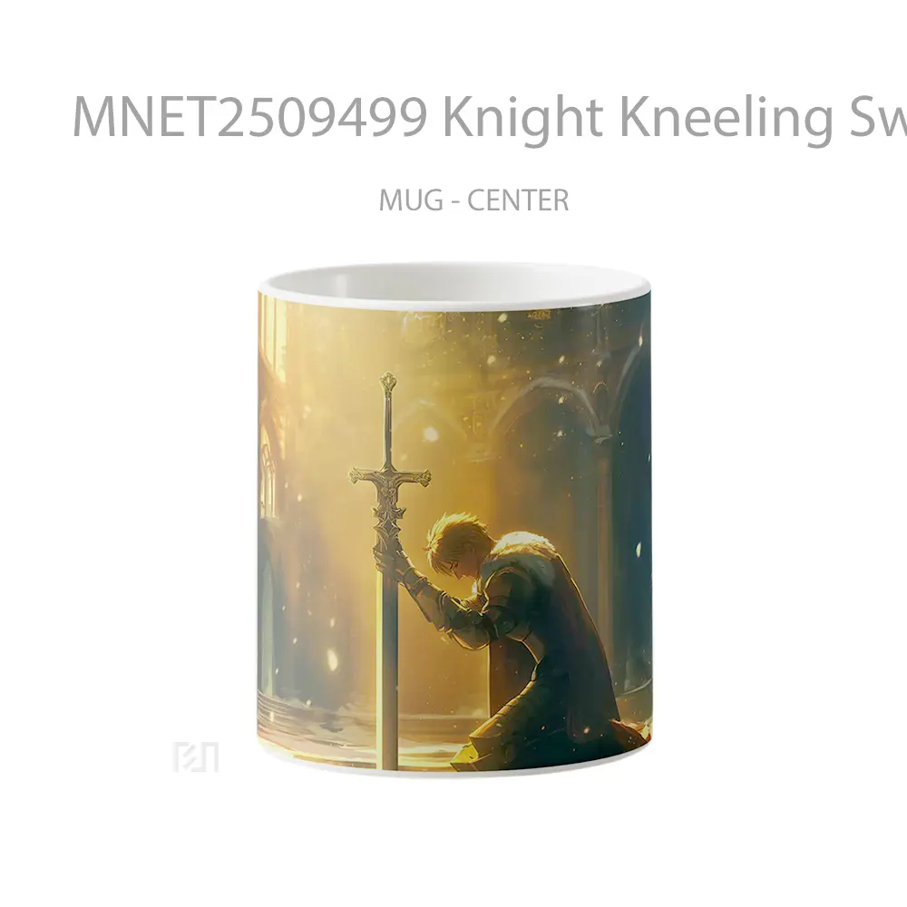 Knight Kneeling Sword Light Mug MNET2509499 - All-side / Desain