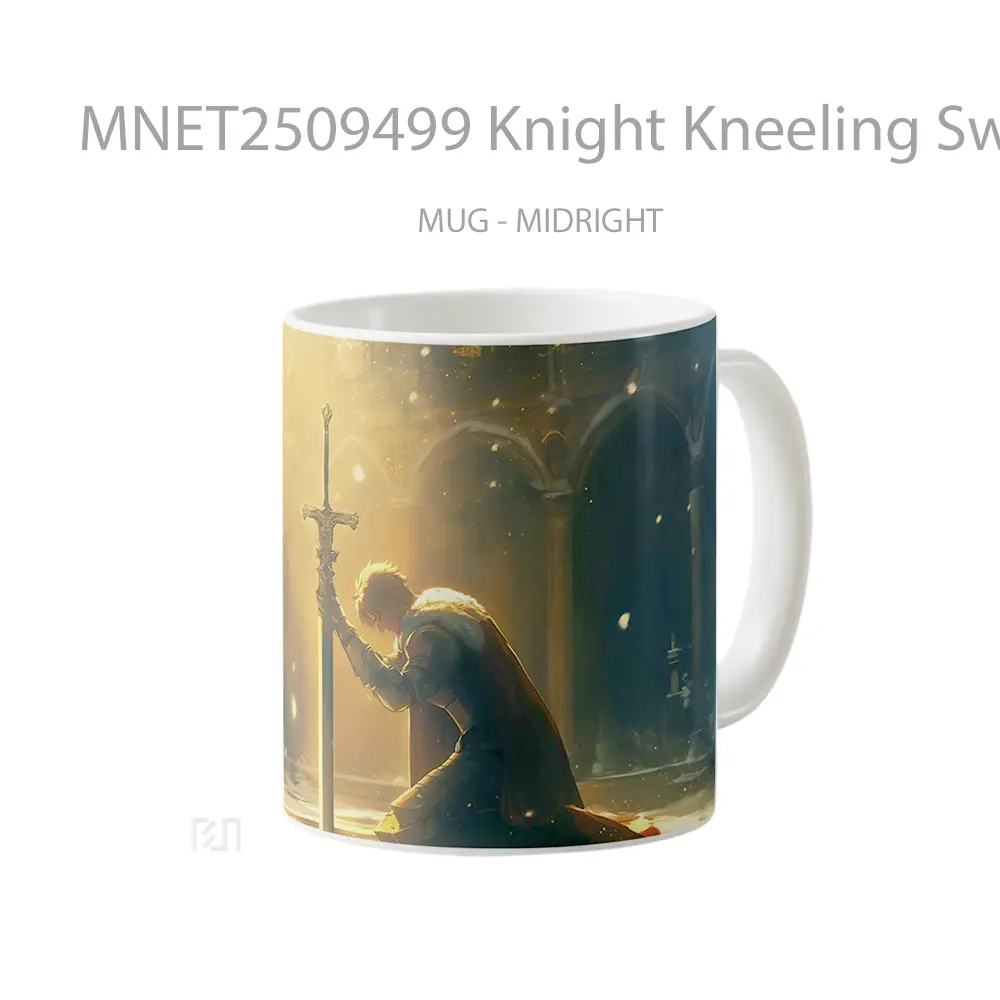 Knight Kneeling Sword Light Mug MNET2509499 - All-side / Desain