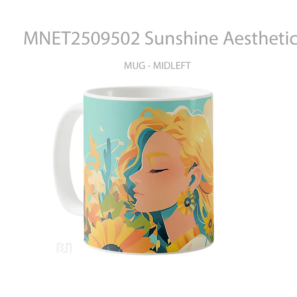 Sunshine Aesthetic Girl Mug MNET2509502 - All-side / Desain