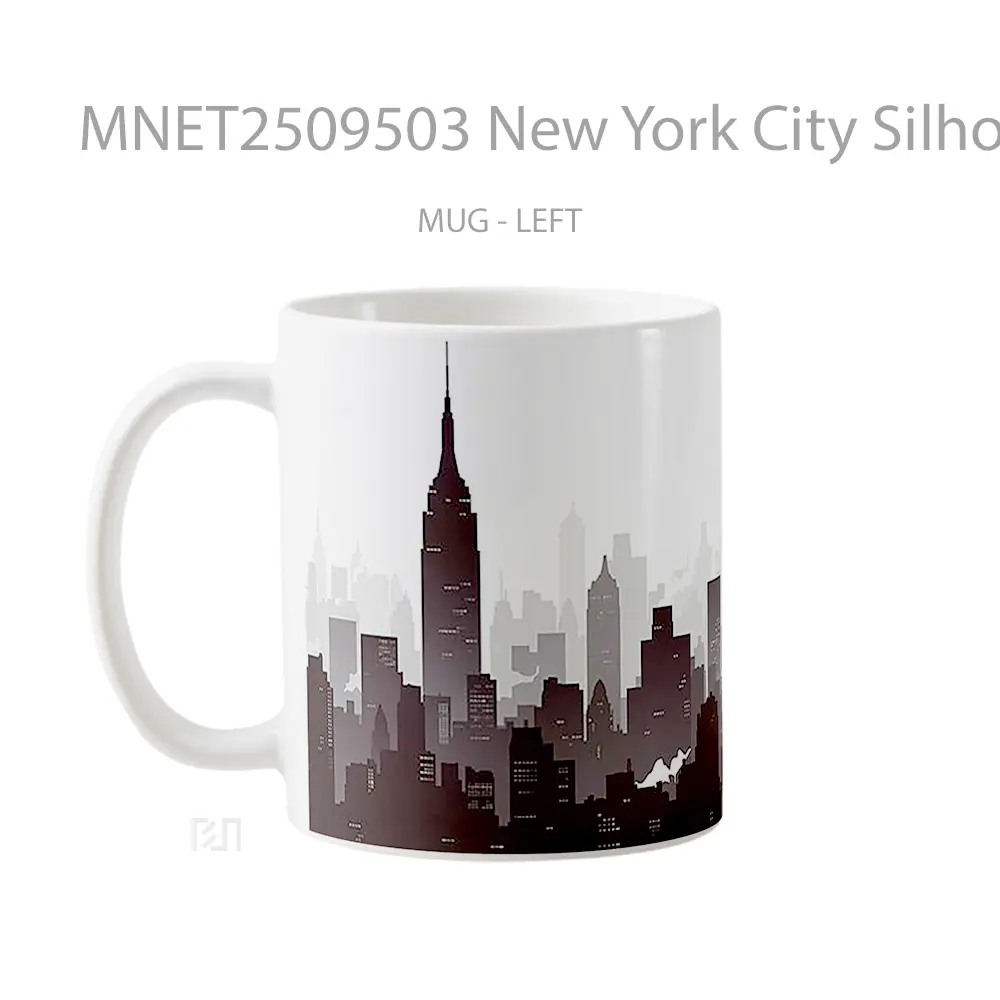 New York City Silhouette Mug MNET2509503 - All-side / Desain