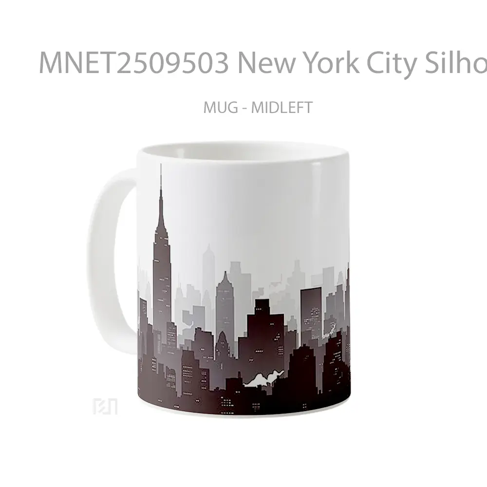 New York City Silhouette Mug MNET2509503 - All-side / Desain