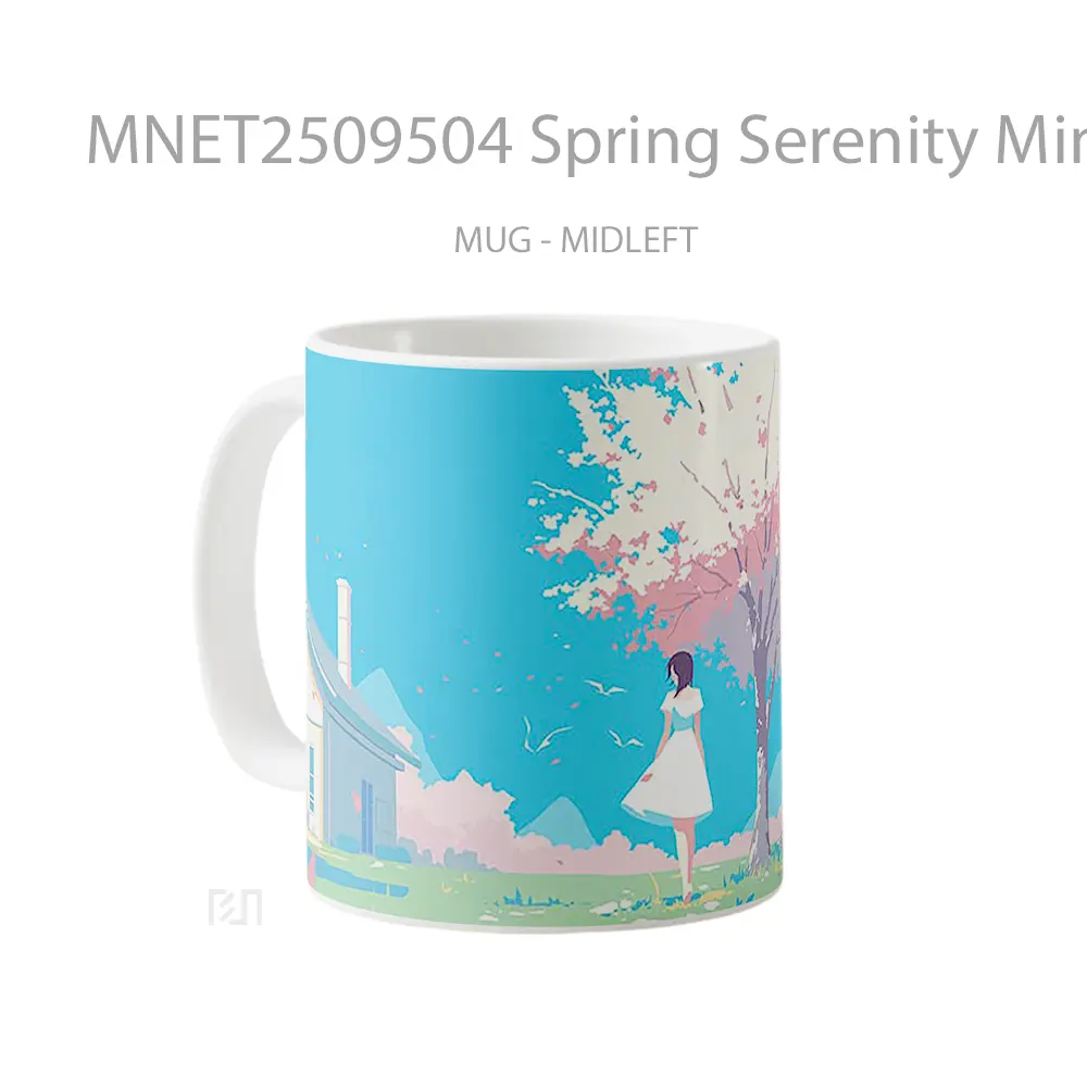 Spring Serenity Minimalist Art Mug MNET2509504 - All-side / Desain