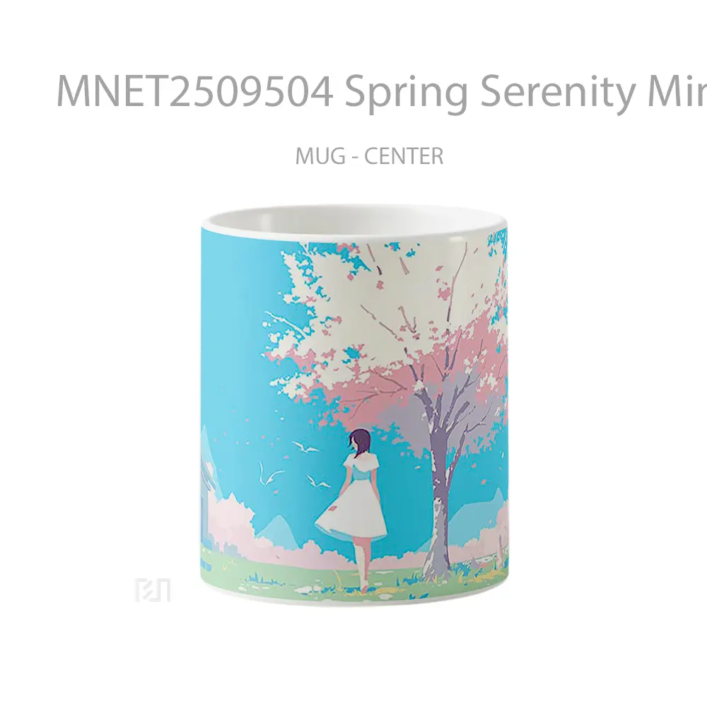 Spring Serenity Minimalist Art Mug MNET2509504 - All-side / Desain