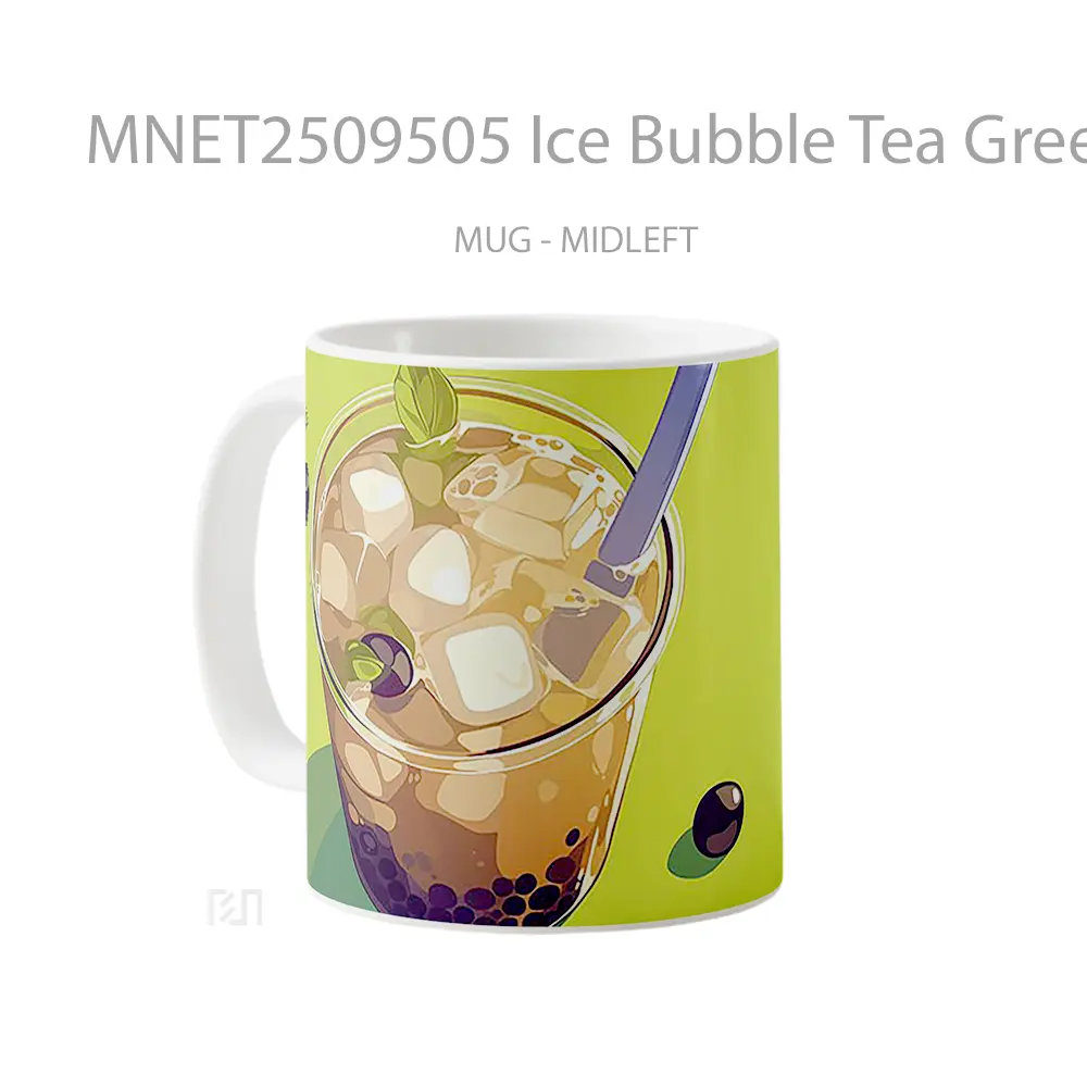 Ice Bubble Tea Green Mug MNET2509505 - All-side / Desain