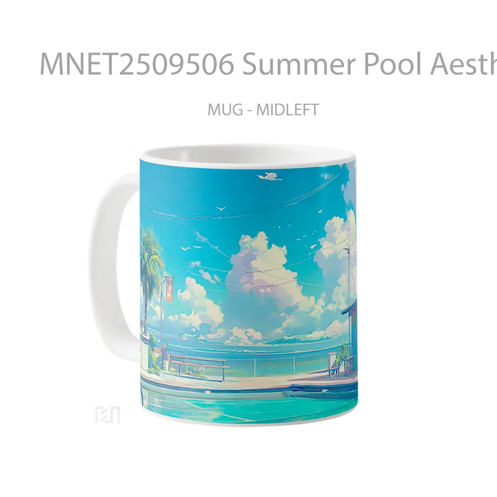 Summer Pool Aesthetic Mug MNET2509506 - All-side / Desain