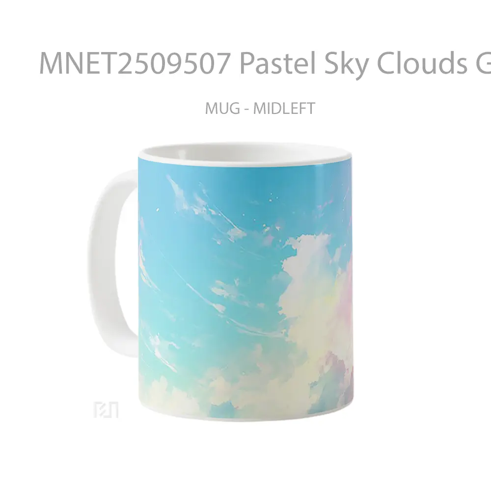 Pastel Sky Clouds Gradient Mug MNET2509507 - All-side / Desain