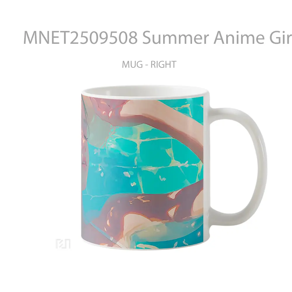Summer Anime Girl Pool Aesthetic Mug MNET2509508