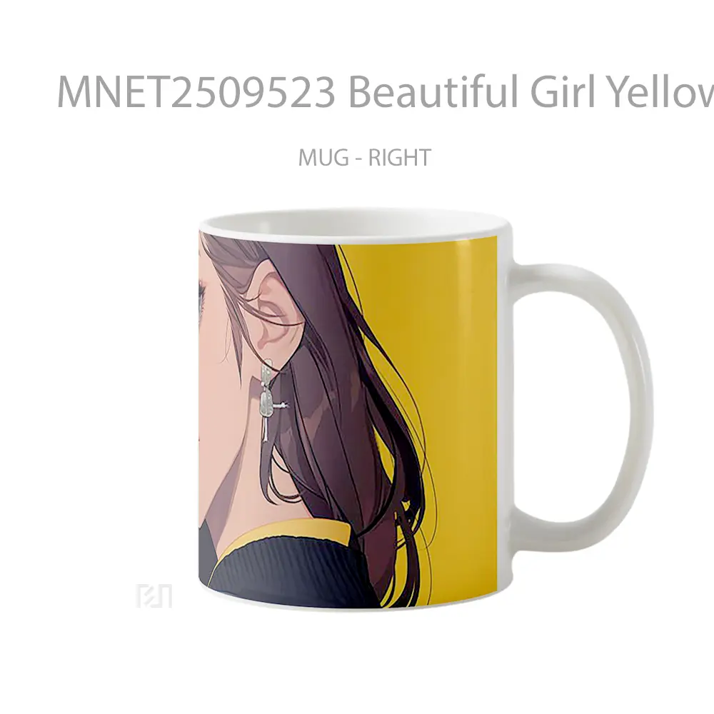 Beautiful Girl Yellow Mug MNET2509523