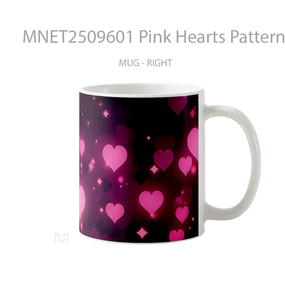 Pink Hearts Pattern Mug MNET2509601