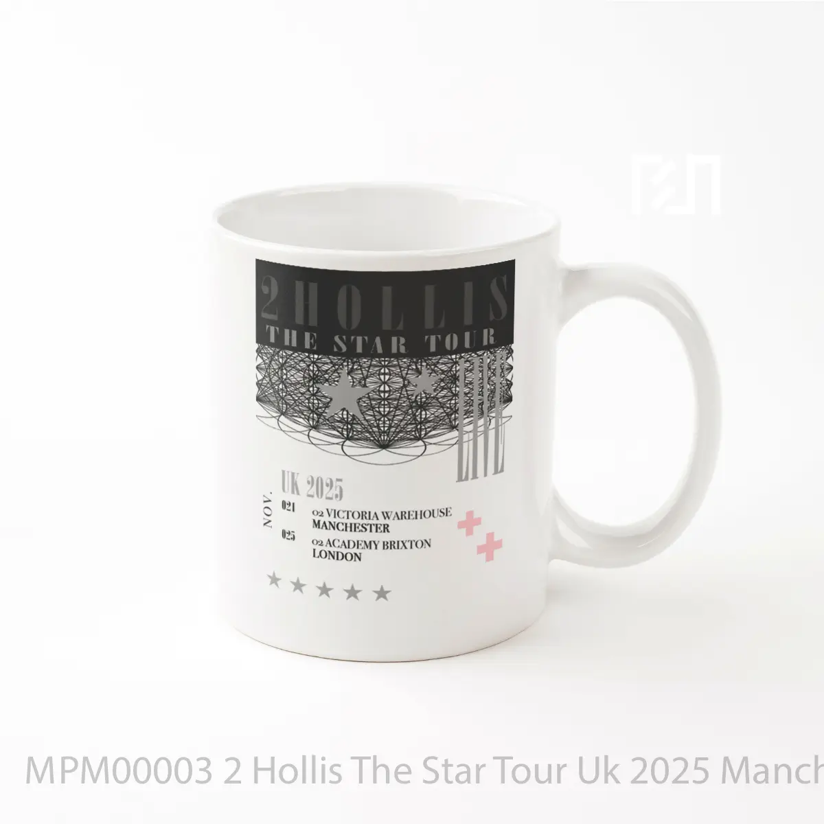 Mug Keramik Premium SNI - Mug 2 Hollis The Star Tour Uk 2025 Manchester London MPM00003