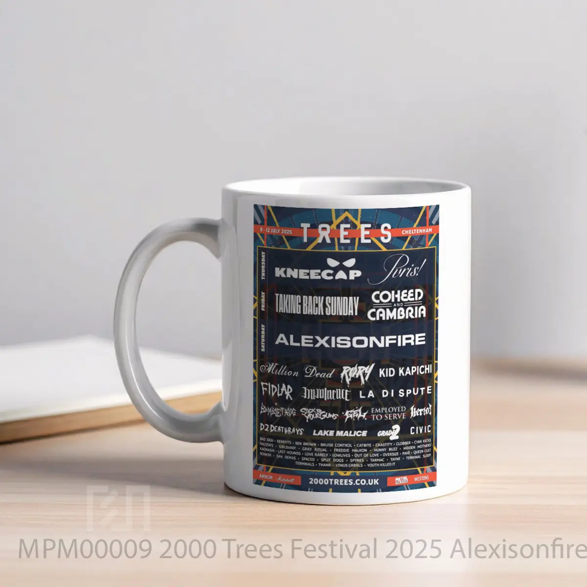Mug 2000 Trees Festival 2025 Alexisonfire Taking Back Sunday Kneecap MPM00009 - All-side / Desain