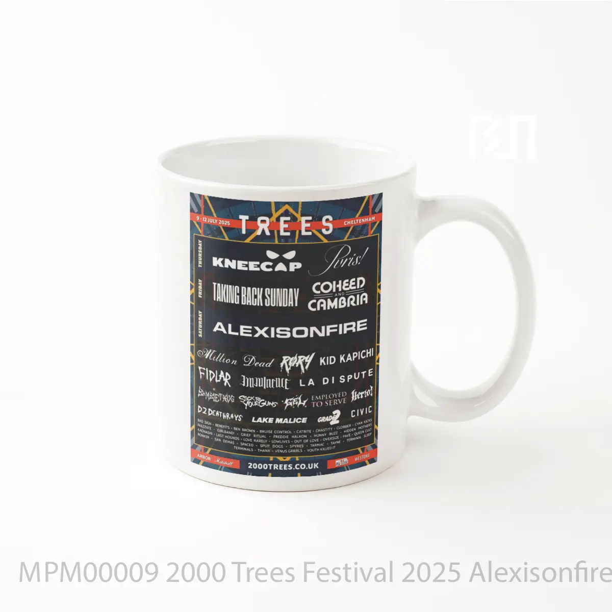 Mug 2000 Trees Festival 2025 Alexisonfire Taking Back Sunday Kneecap MPM00009