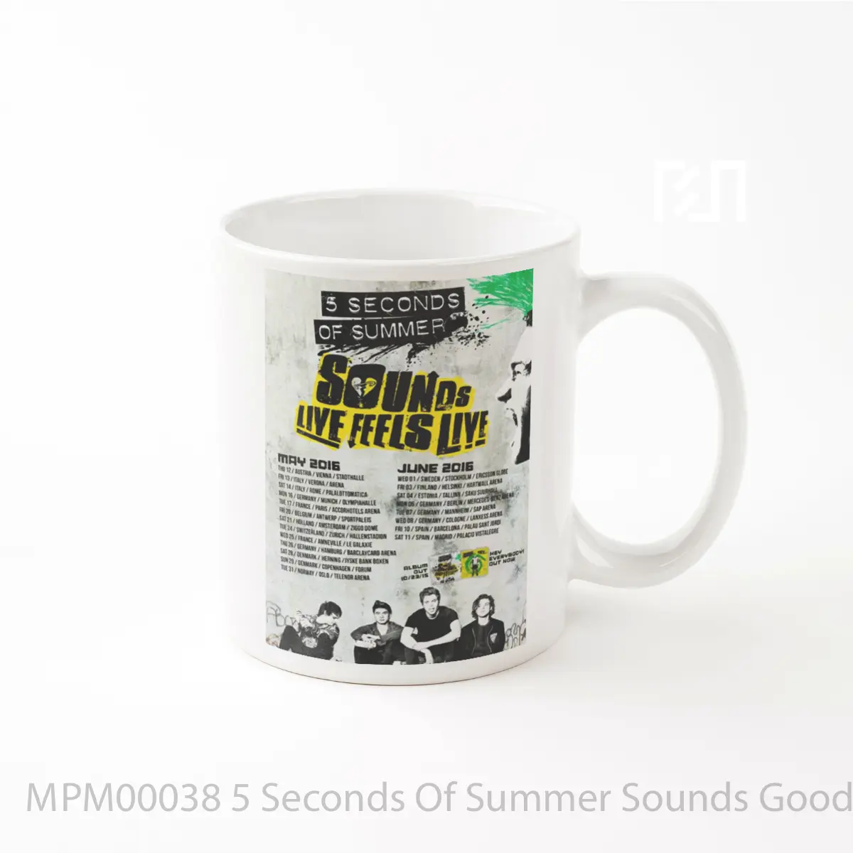 Mug 5 Seconds Of Summer Sounds Good Feels Live 2016 Europe Tour MPM00038