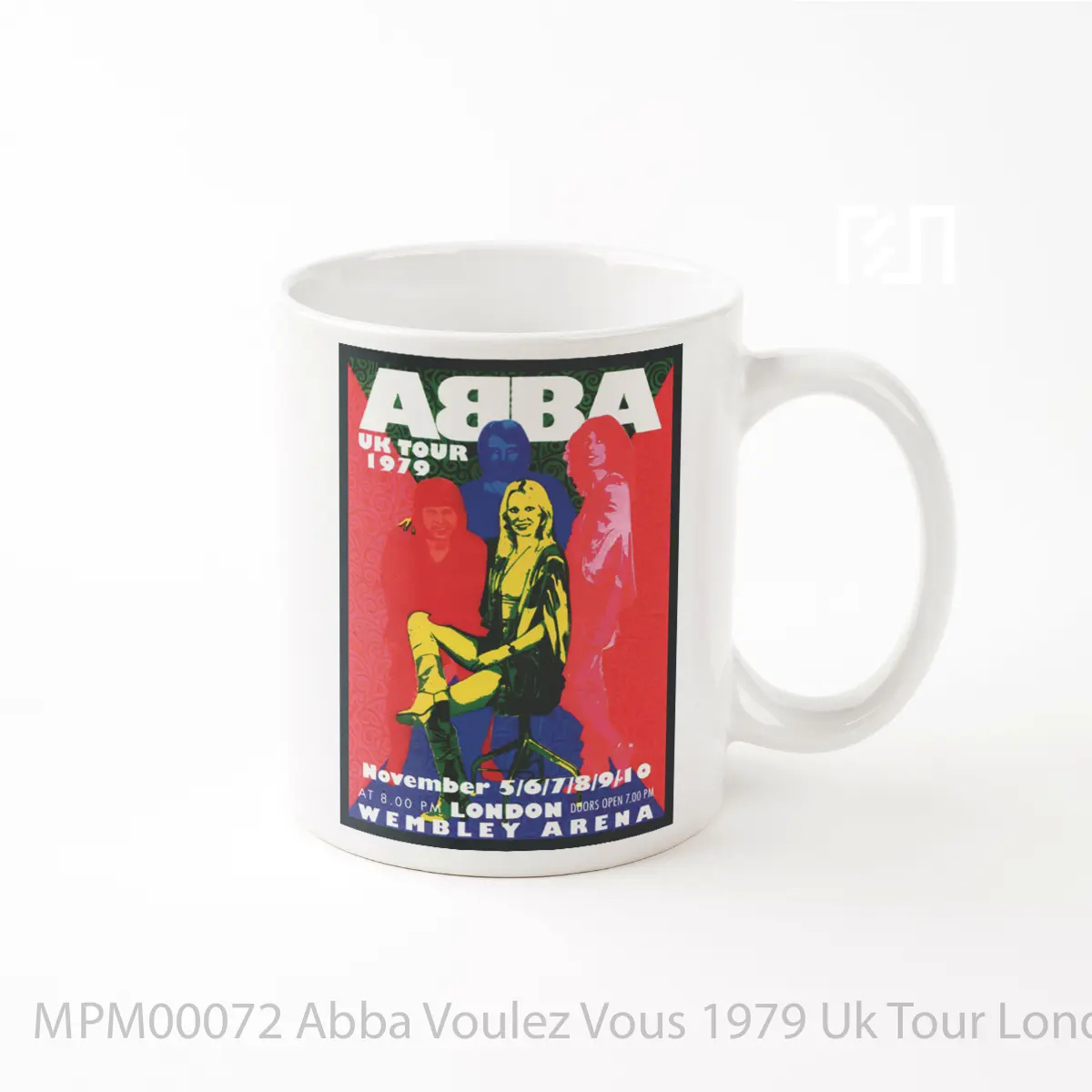 Mug Keramik Premium SNI - Mug Abba Voulez Vous 1979 Uk Tour London Wembley Arena 2 MPM00072